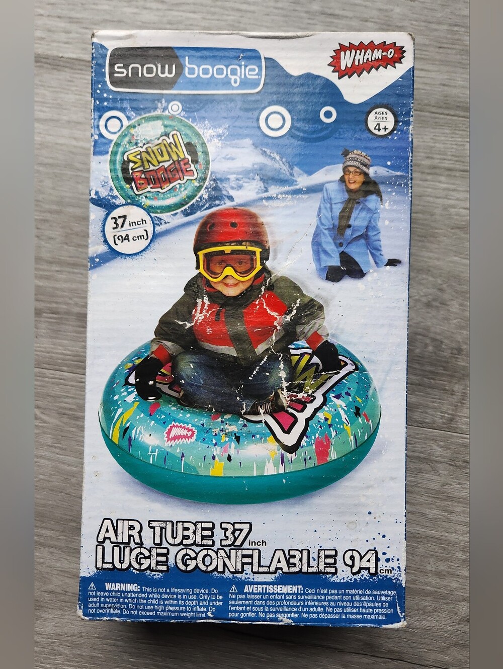Snow boogie 37" inflatable snow sled/tube